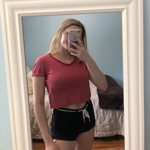 red crop top